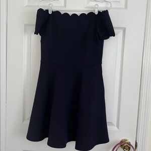 Ted Baker Navy Off Shoulder Cocktail Dress US Size 6-8/Medium In Beautiful Bag